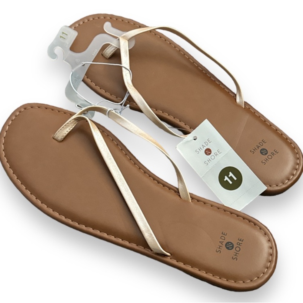 NWT Shade & Shore Women's Ava Thong Sandals - Rose Gold - Picture 3 of 3